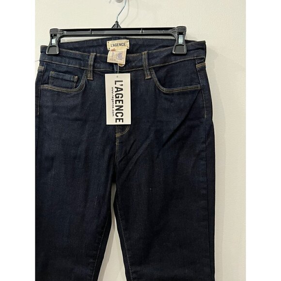 New L'AGENCE Size 27 Margot High-Rise Skinny Jeans Midnight Blue 2294DNM - Picture 13 of 14